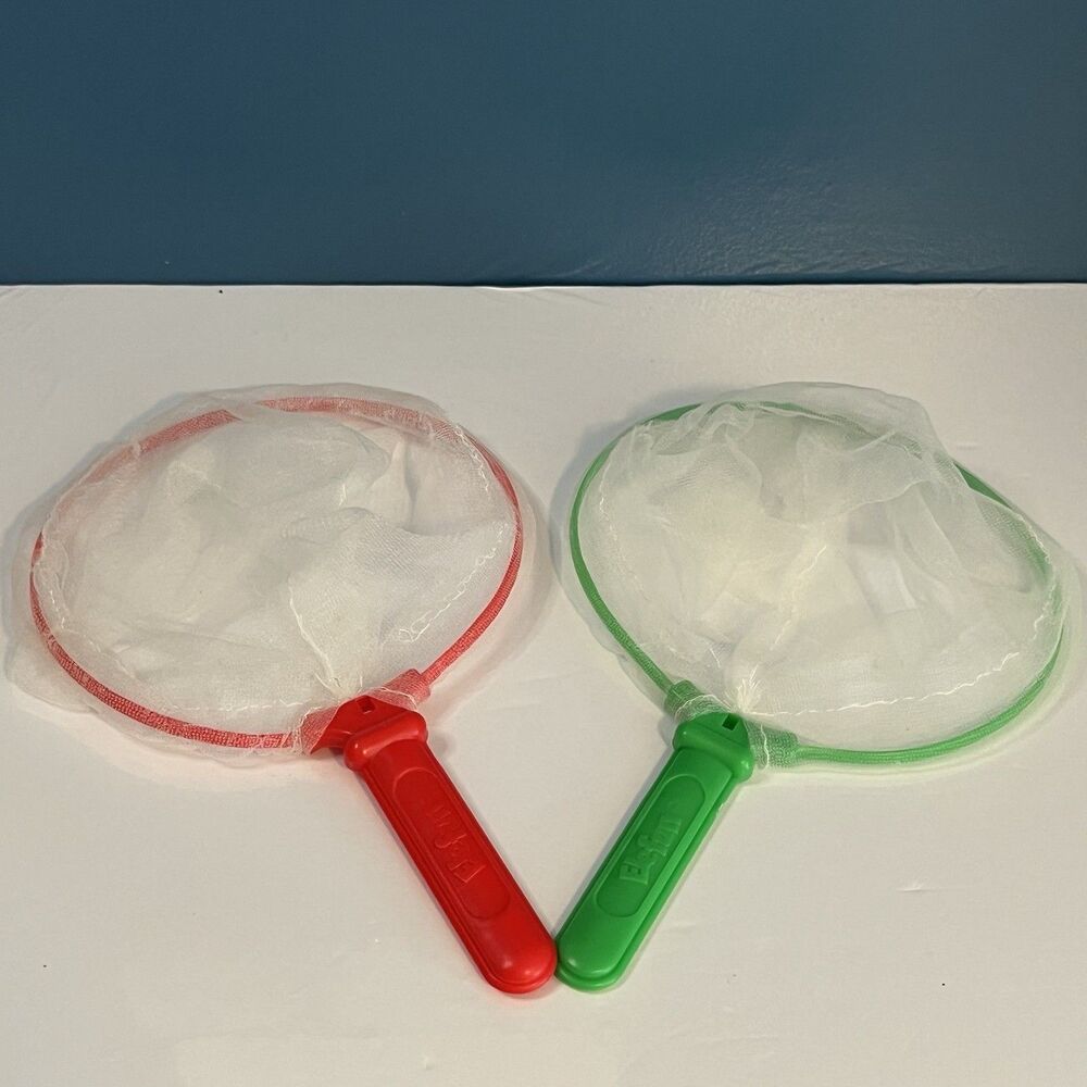 Elefun Replacement Catcher Nets Hasbro 2002 Green & Red Mesh Clean
